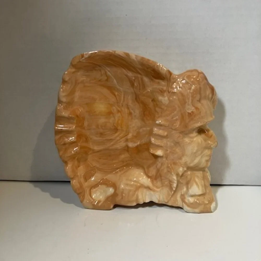 Handcrafted Ceramic Ashtray Native American Cheiftan Vintage 6